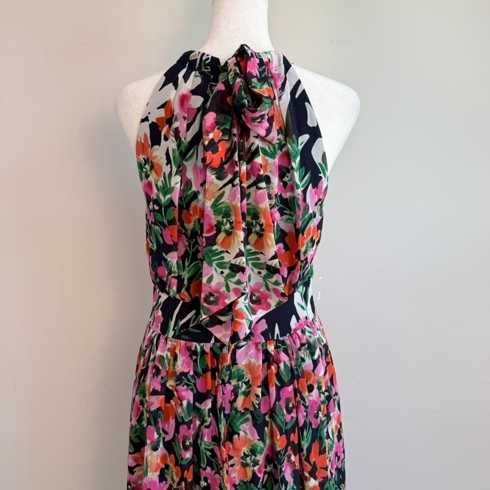 Eliza J Floral Maxi Dress Size 8 Sleeveless Wedding Event Resort - Picture 7 of 10